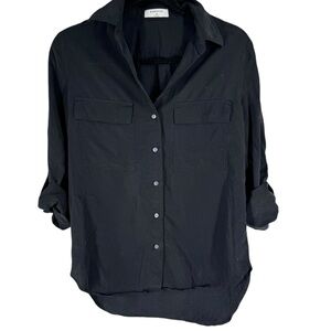 Babaton black utility button up XS